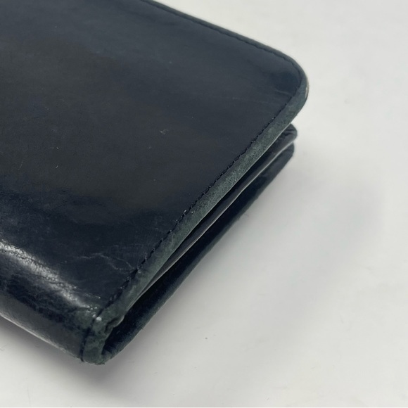 Coach Bifold Wallet Black Leather Women's 10 Slots & Kisslock Coin Area Vintage - Picture 6 of 16